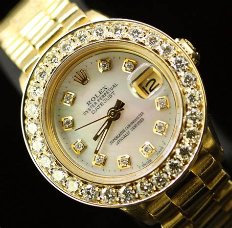 rolex gold watch womens|rolex lady datejust 18k gold.